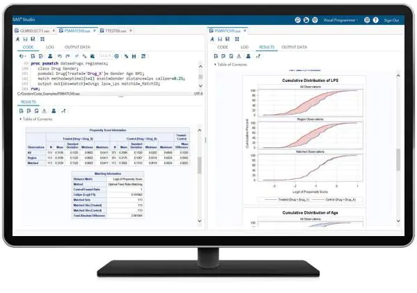 screenshot of SAS-STAT Software